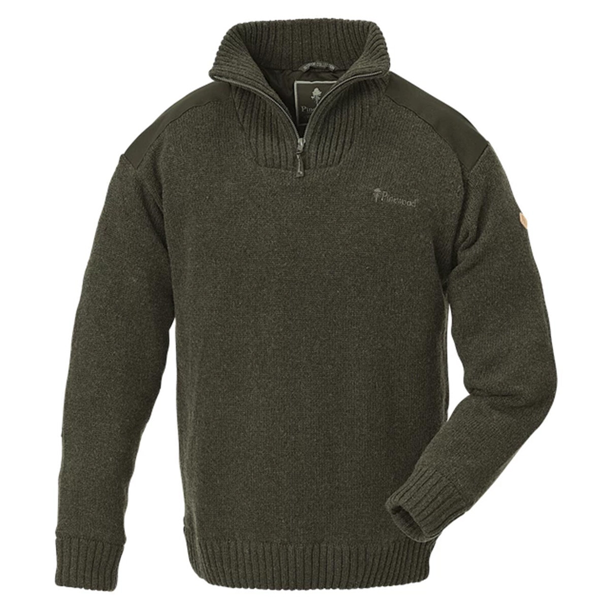Pinewood Hurricane Sweater Green Melange