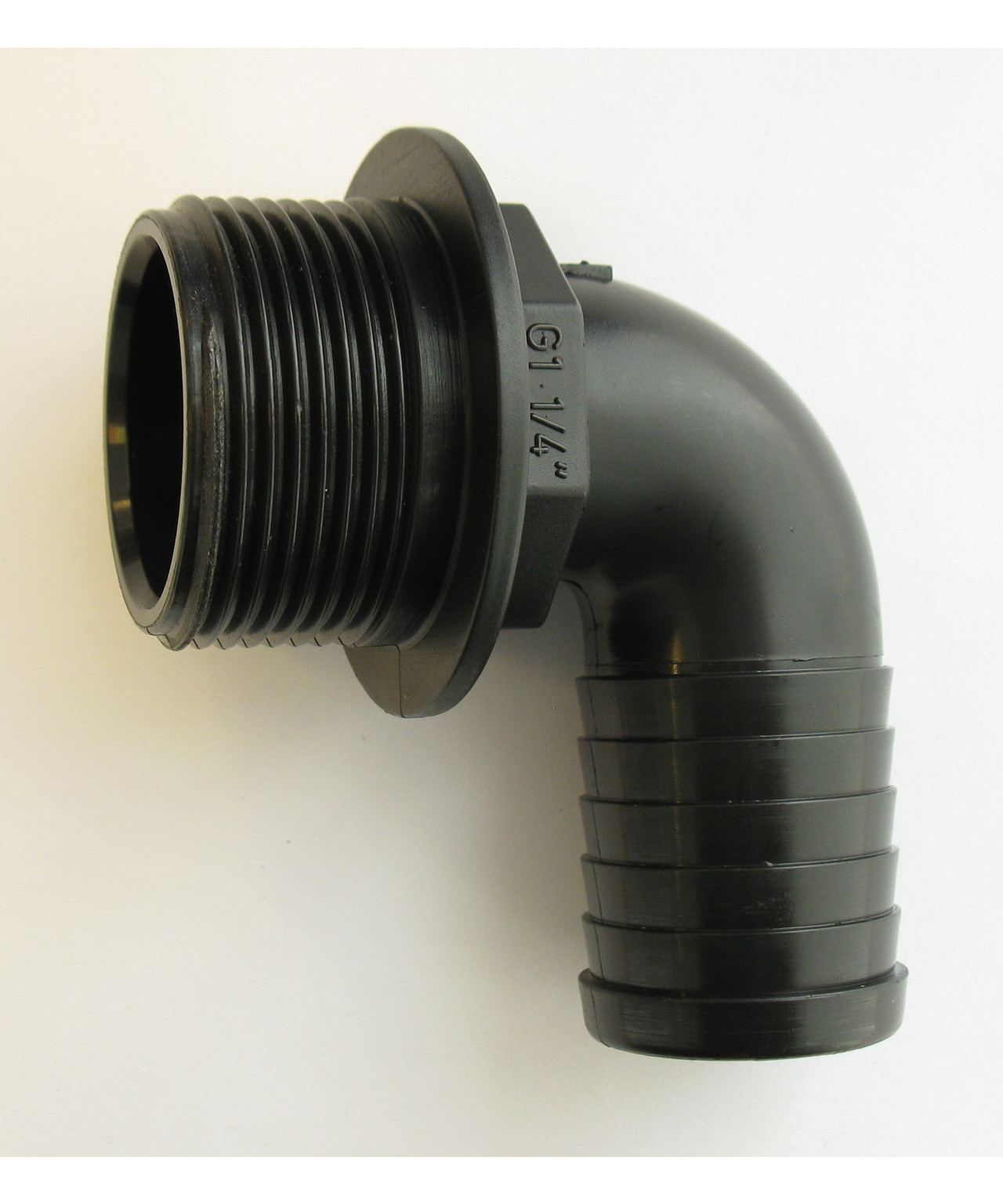 Slangenippel 32 mm x 5/4" m/ 90 graders vinkel