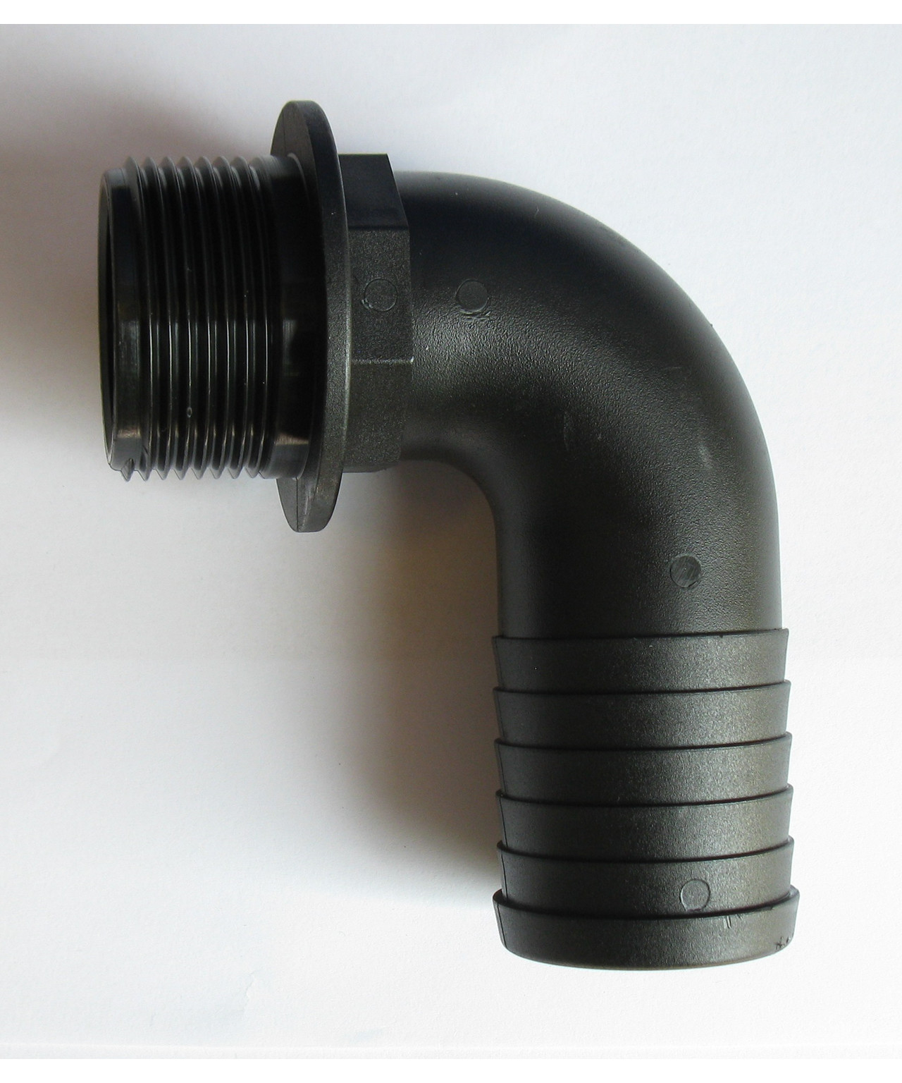 Slangenippel 40 mm x 5/4" m/ 90 graders vinkel