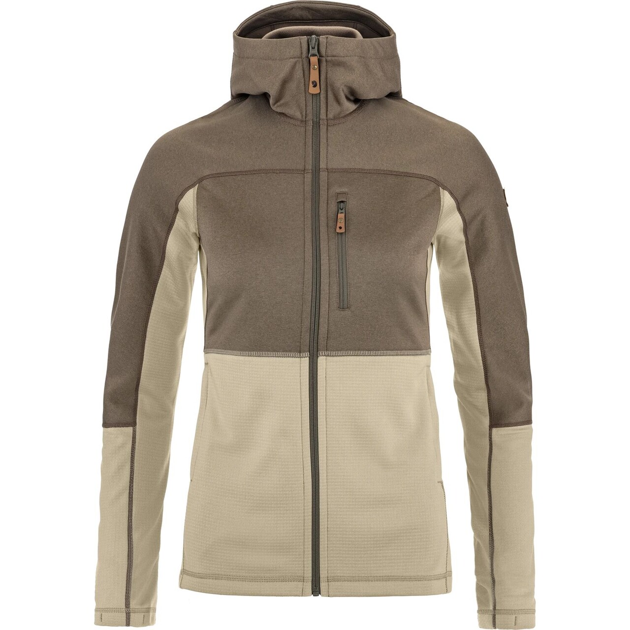 Fjällräven Womens Abisko Trail Fleece (Hvid (FOSSIL-SUEDE BROWN/118-244) Large)