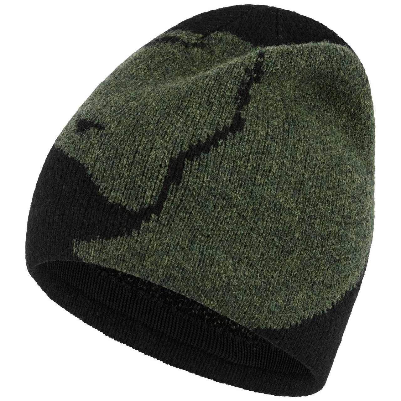 Fjällräven Bertagen Jacquard Beanie (Black/Deep forest)