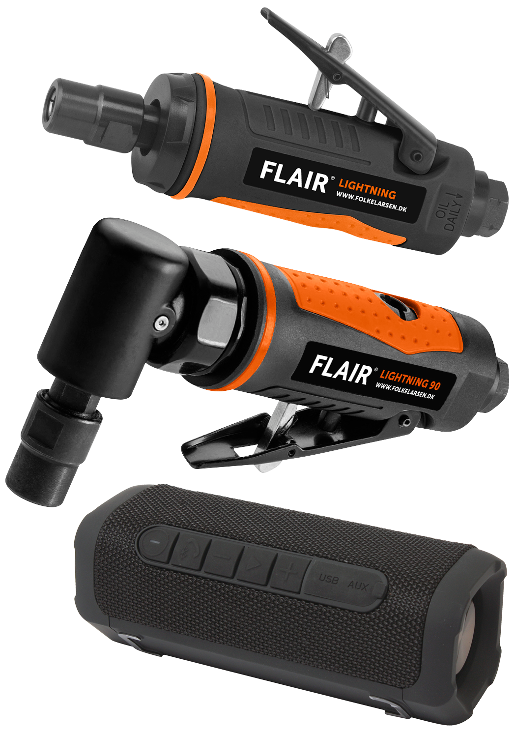 Sampak: Flair Lightning ligeslibere 2stk+værktøjstaske
