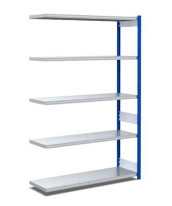 Bito småvarereol 400 mm - tilbygningsfelt m/ 5 hylder blå 100 kg