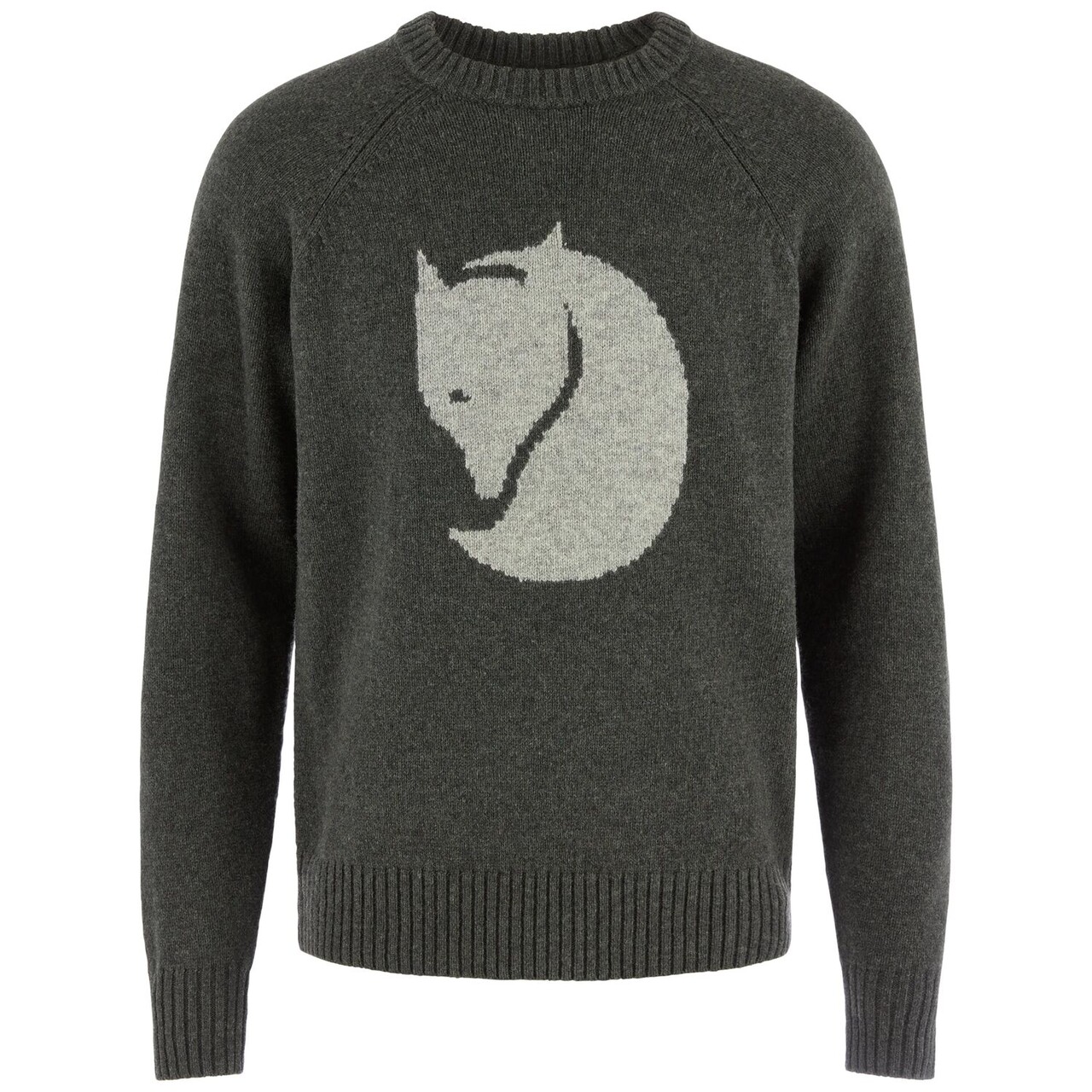 Fjällräven Logo Knit Sweater (Deep Forest, 2XL)