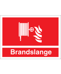 Brandskilt - Brandslange - plast 210x297 mm
