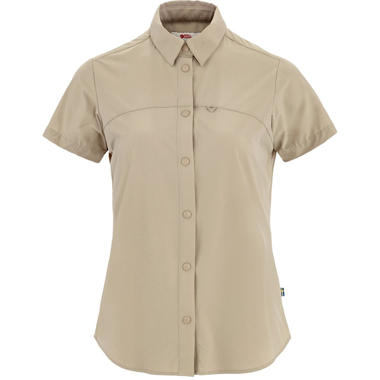 Fjällräven Womens High Coast Lite Shirt S/S (Beige (FOSSIL/118) Large)