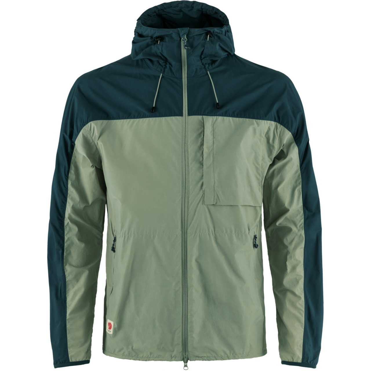 Fjällräven High Coast vindjakke (Patina Green-Navy, M) billede