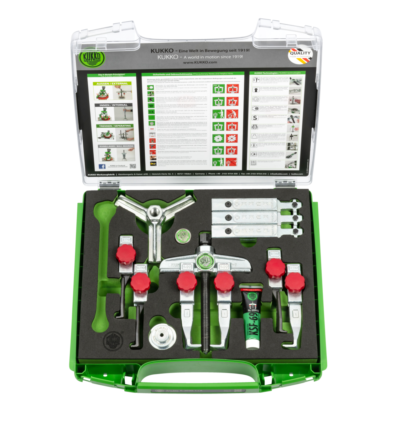 Kukko K-2030-1+A aftrækkersæt, 2/3 smalle arme