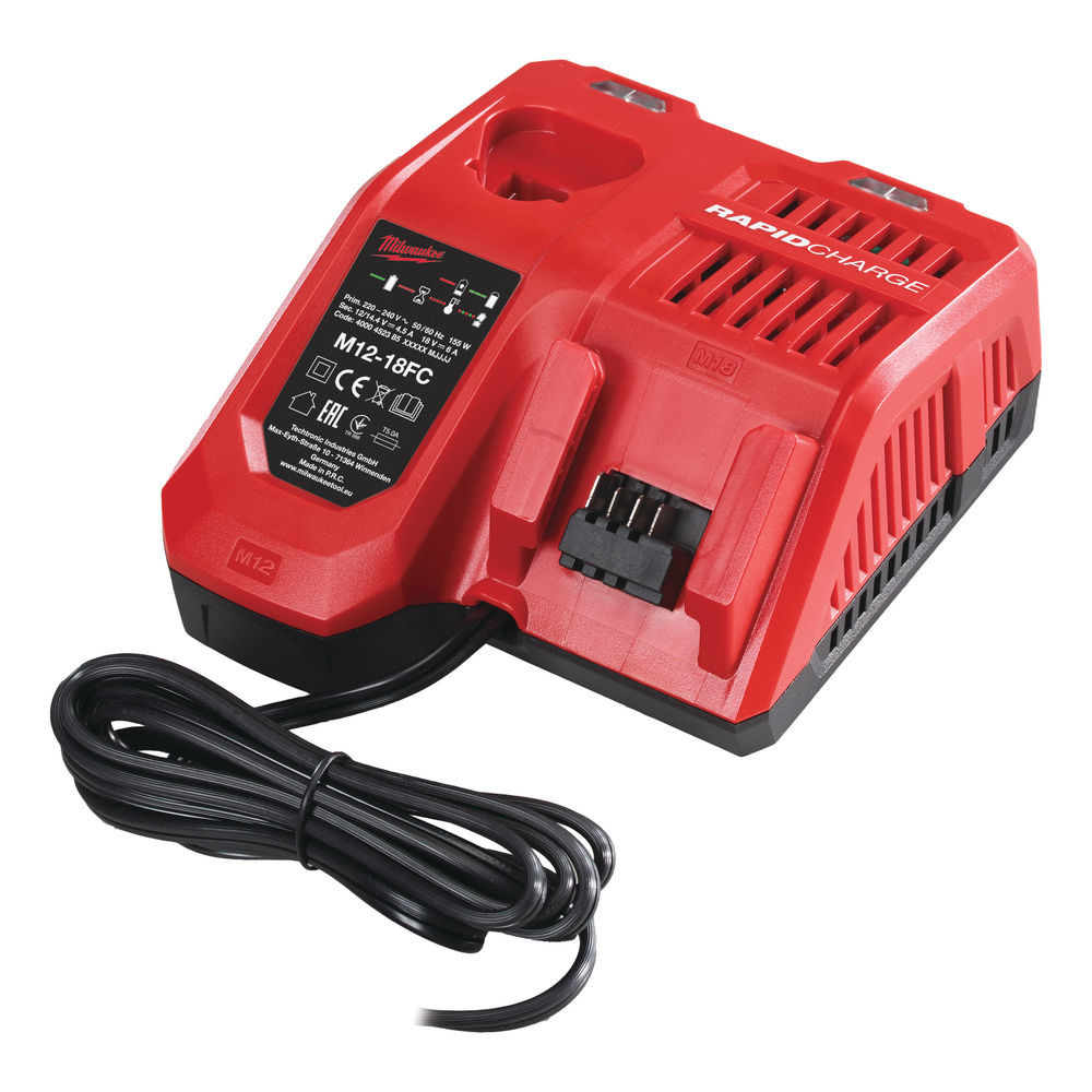 Milwaukee M12-18 FC - Batterioplader - 155 Watt (M12, M18) - for Milwaukee M12, M12 BDD-202C
