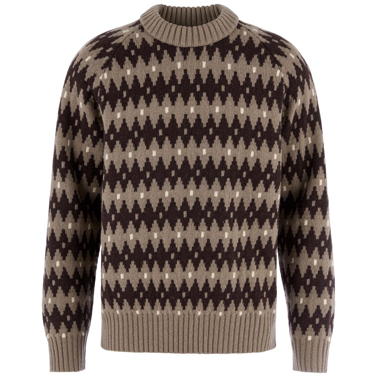 Fjällräven Övik Jacquard Knit M (Suede Brown/B.Oak, 2XL)