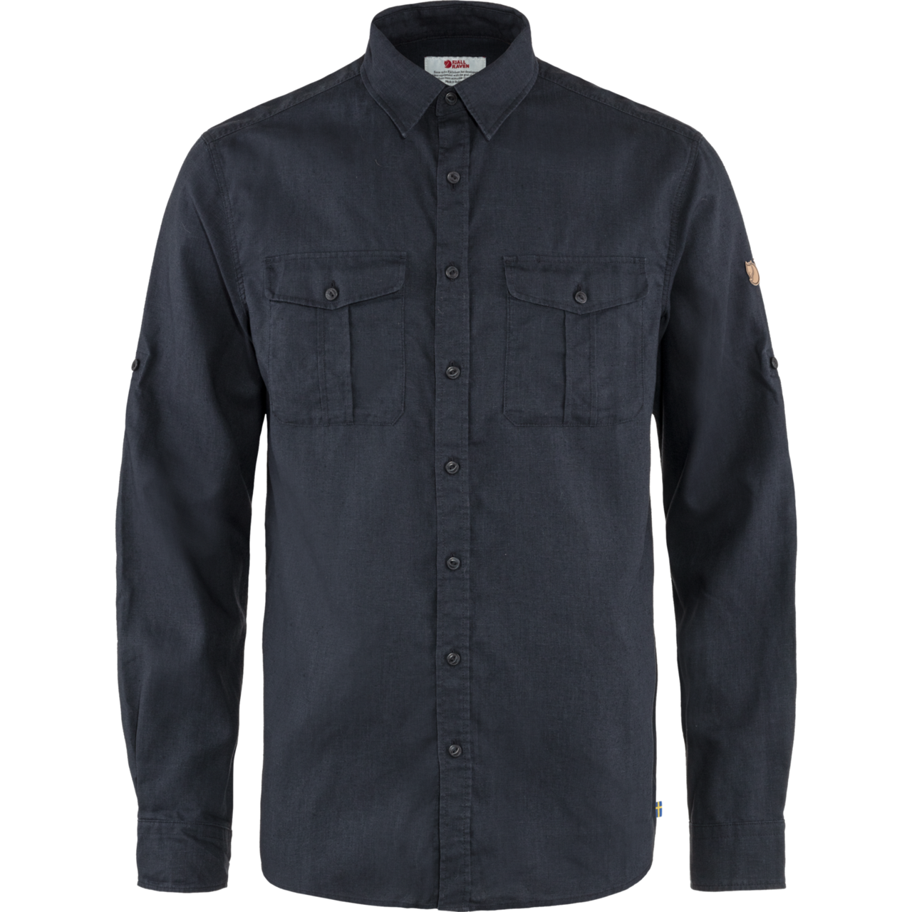 Fjällräven Mens Övik Travel Shirt L/S (Blå (DARK NAVY/555) Medium)