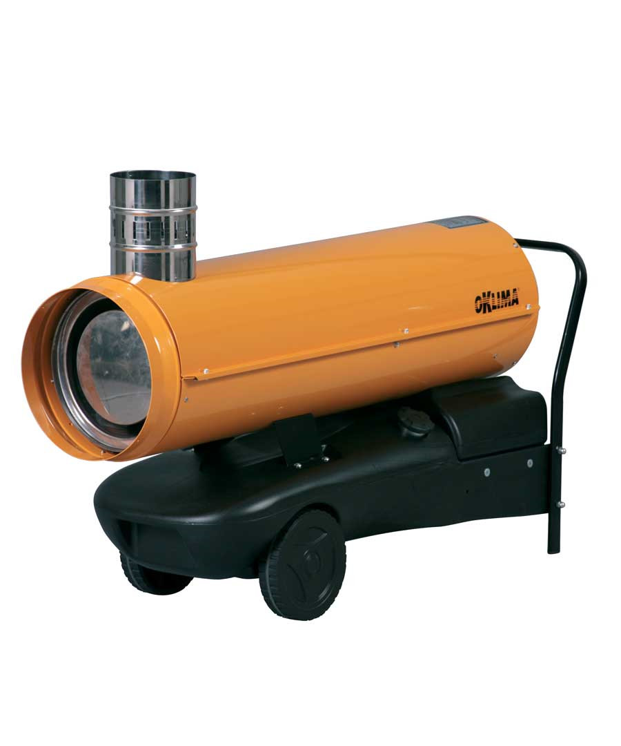 Oklima SE080 varmekanon - indirekte fyret med skorsten