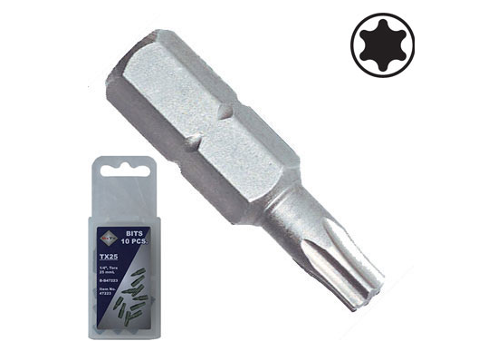 Se BATO 1/4" Bits Torx 10 x 25mm. 10 stk. pk. (47220) hos Specialbutikken