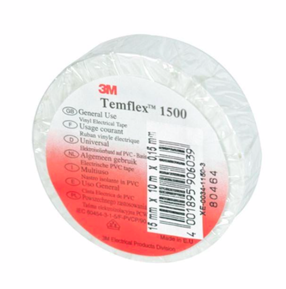 3M El-tape isoleringsbånd Hvid