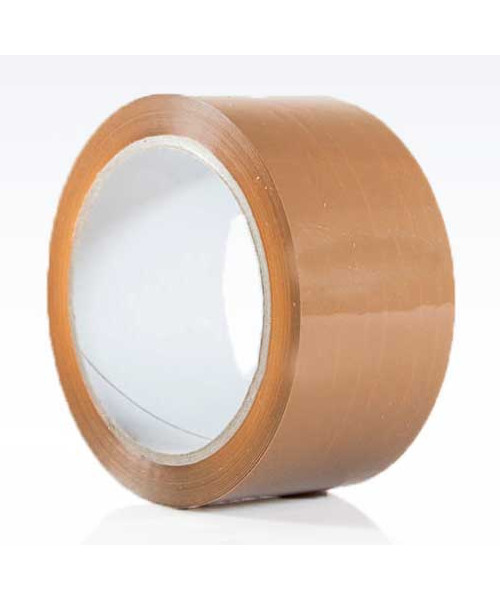 Roliba pakketape, pvc, brun, 33 my, 50 mm x 66 m