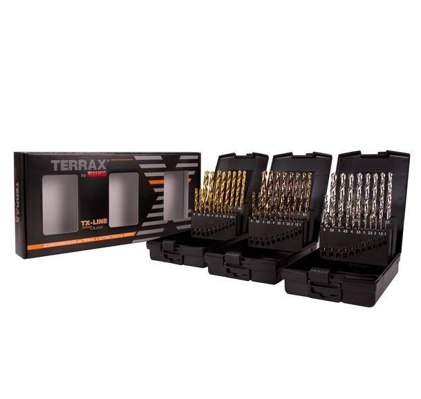 Se RUKO Terrax 3box bor sortiment 1-10 mm HSS-G, TiN, Co5 (A131011) hos Specialbutikken