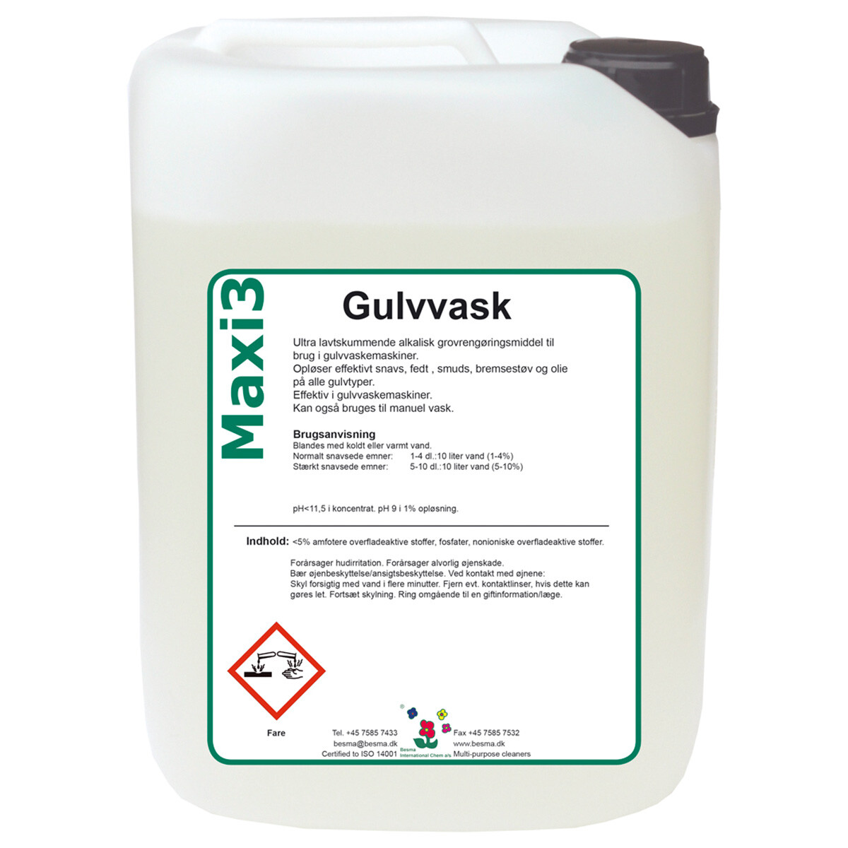 Se Maxi 3 gulvvask 20L Ultra lavtskummende (111214) hos Specialbutikken