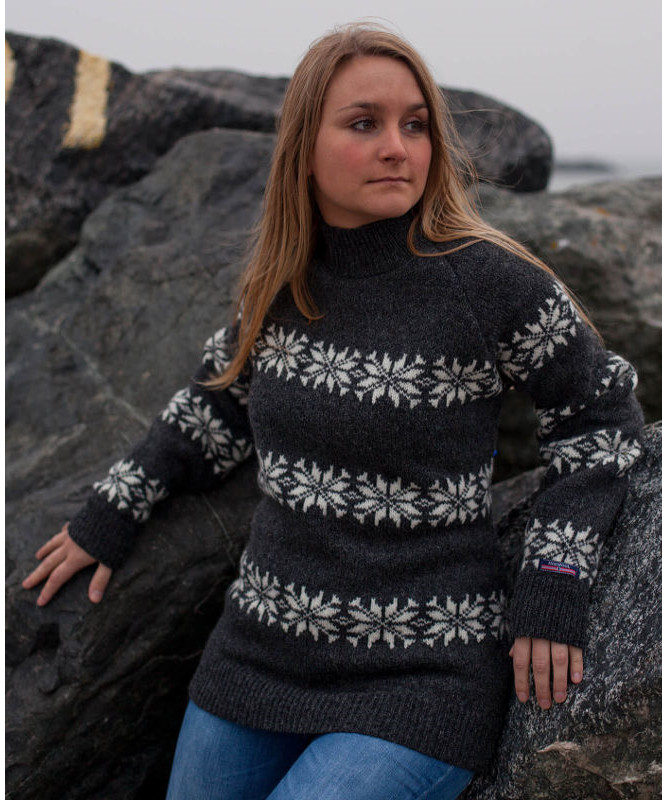 Se Norwool islænder sweater - dame (Koksgrå, M) hos Specialbutikken