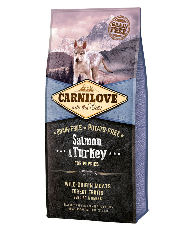 Se Carnilove Puppy Salmon & Turkey, 12 kg hos Specialbutikken