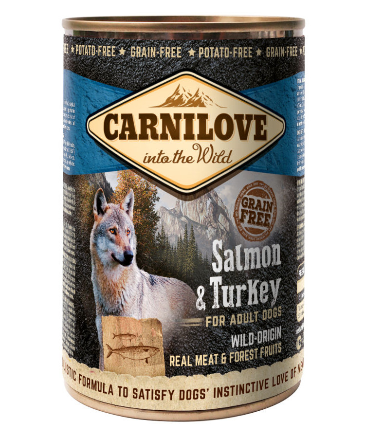 Se Carnilove dåsemad Salmon & Turkey, 400g hos Specialbutikken