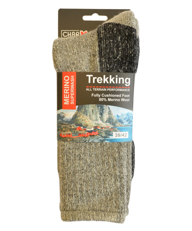 Charm trekking uldsokker (Koksgrå, 39/42)