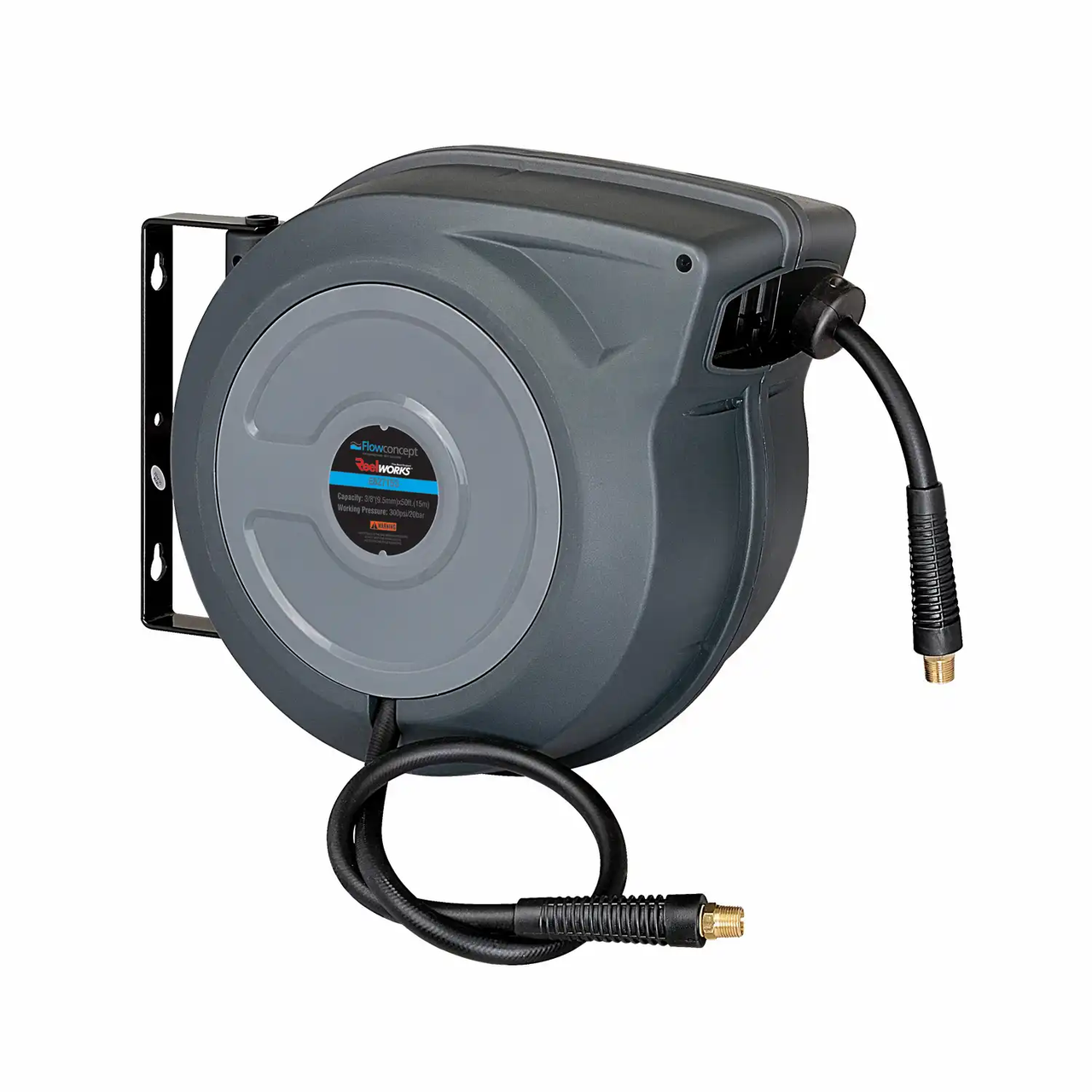 Flowconcept Automatisk Slangeopruller 3/8" m/ 10 m Polymerslange