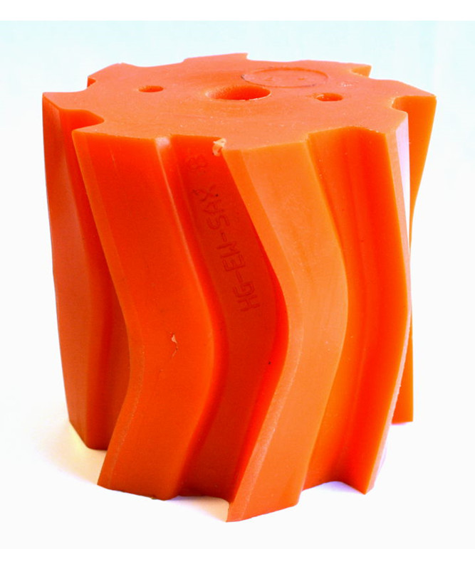 Skraberulle 100 mm orange 8 tands