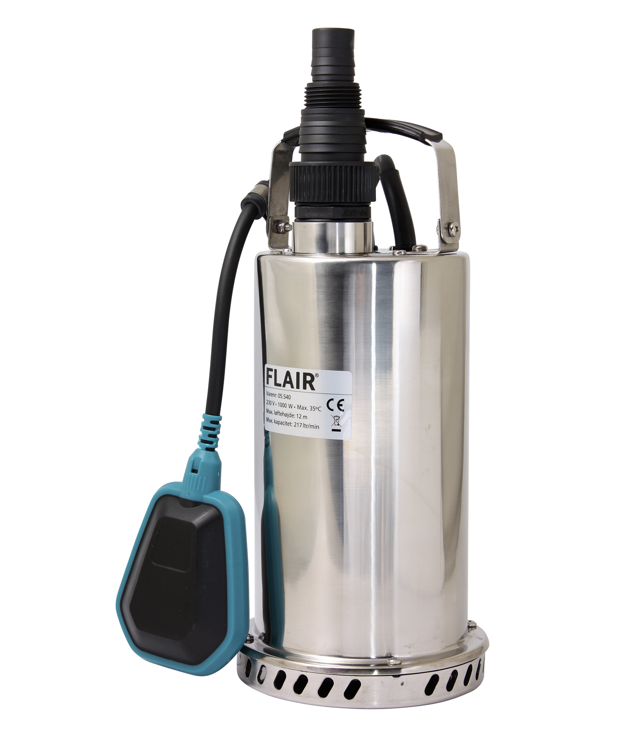 Flair dykpumpe rustfri 1.1/4" 220 l/m 1000W 1000SX