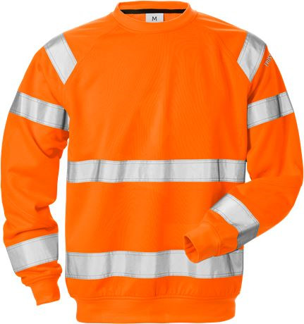 Kansas/Fristads Essential Hi-Vis sweatshirt (Hi Vis Orange, S)