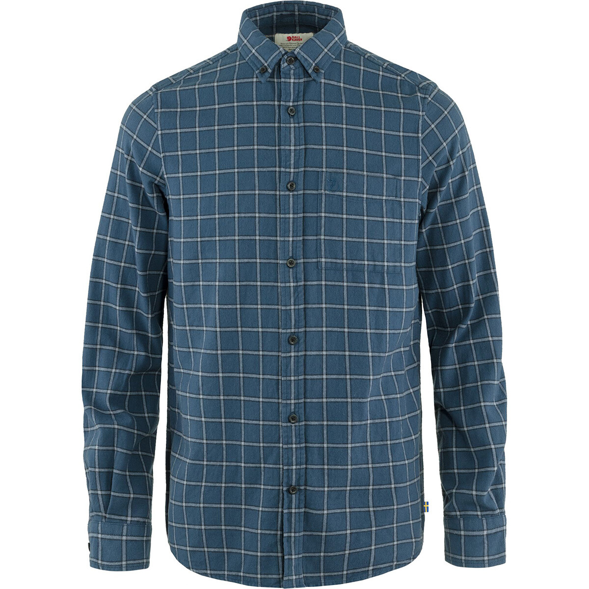Fjällräven Övik Flannel Shirt Mens, Indigo Blue / Flint Grey