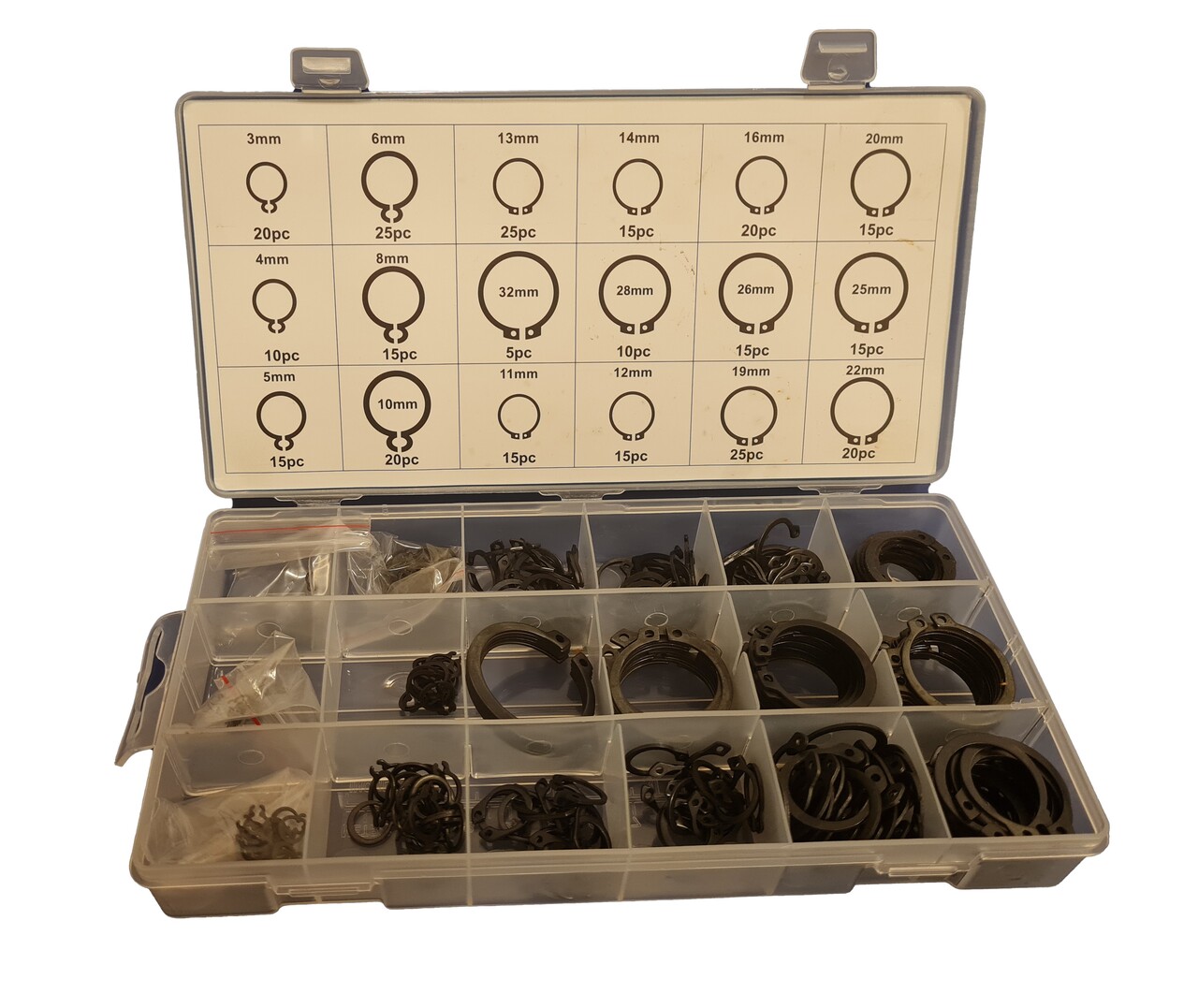 Låseringssortiment 300 dele udvendig