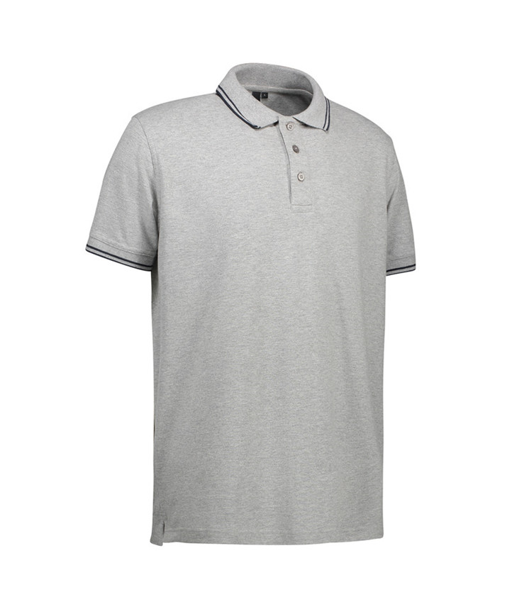 ID herre polotrøje (Grå Melange, M)