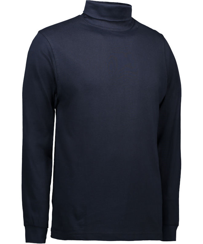 ID langærmet T-shirt m/ rullekrave (Navy, M) billede