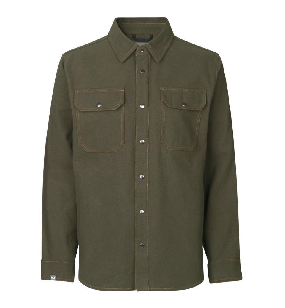 ID flannel skjorte - herre (Navy, L)