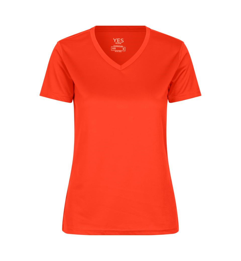 Se ID 2032 YES Active T-shirt | dame-Orange-S hos Specialbutikken