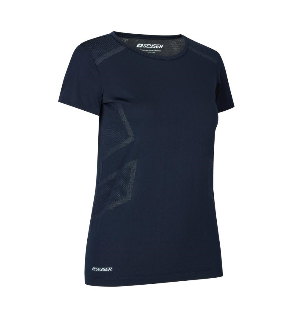 ID Geyser kortærmet dame t-shirt - seamless (Navy Melange, XL)