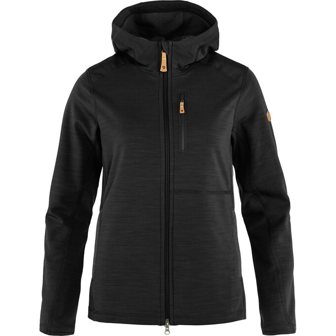 Fjällräven Womens Keb Fleece Hoodie (Sort (BLACK/550) Large)