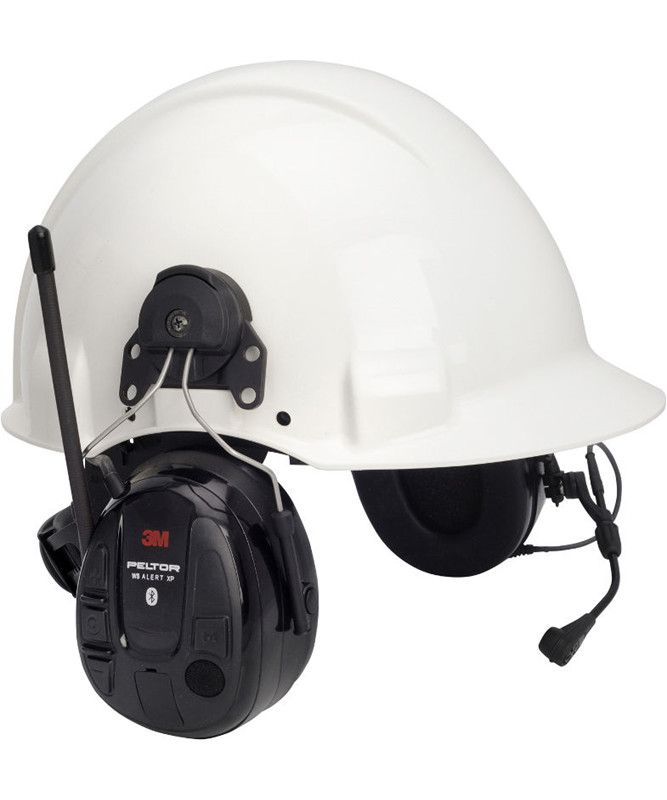 Se 3M Peltor WS Alert XP hjelmmonteret høreværn m/ FM og Bluetooth hos Specialbutikken