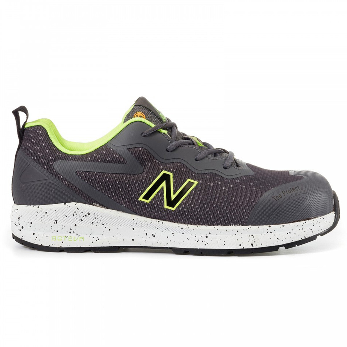 Se New Balance Logic Grey Lime Sikkerhedssko (46.5) hos Specialbutikken