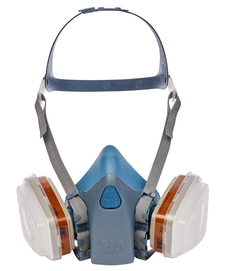 3M 7523M startsæt m/ 7500 halvmaske str. M og A2 + P3 filtre billede