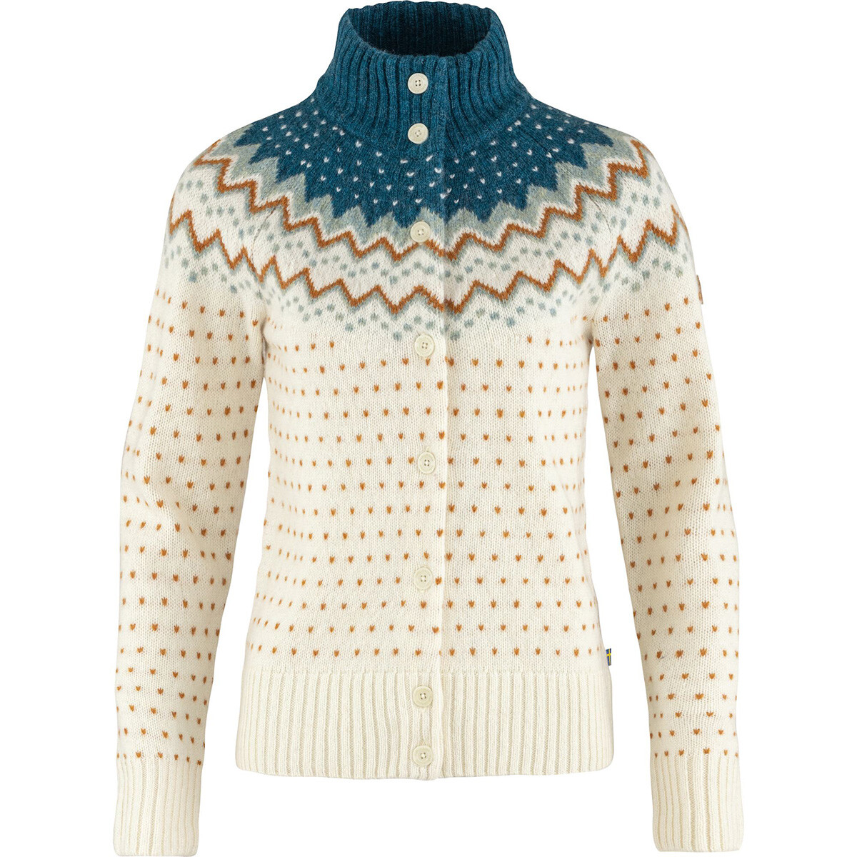 Fjällräven övik knit cardigan W (Glacier Green, S)