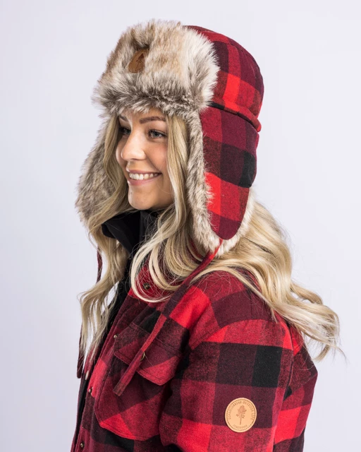 Pinewood Check Hat Rød/sort M/l