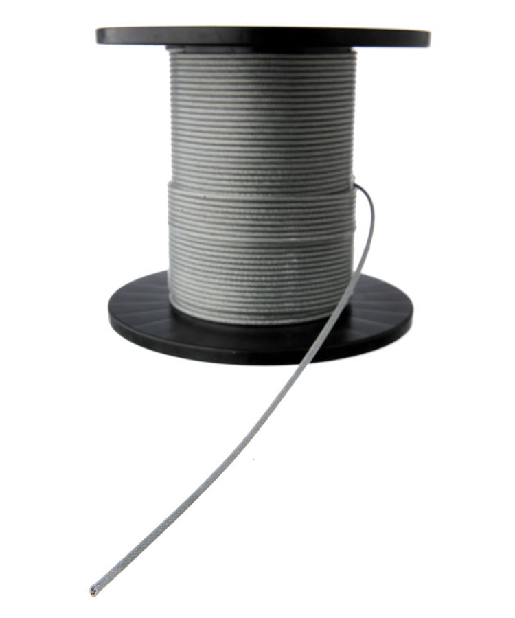 Stålwire galvaniseret Ø3-4 mm 110 m - belagt m/ PVC