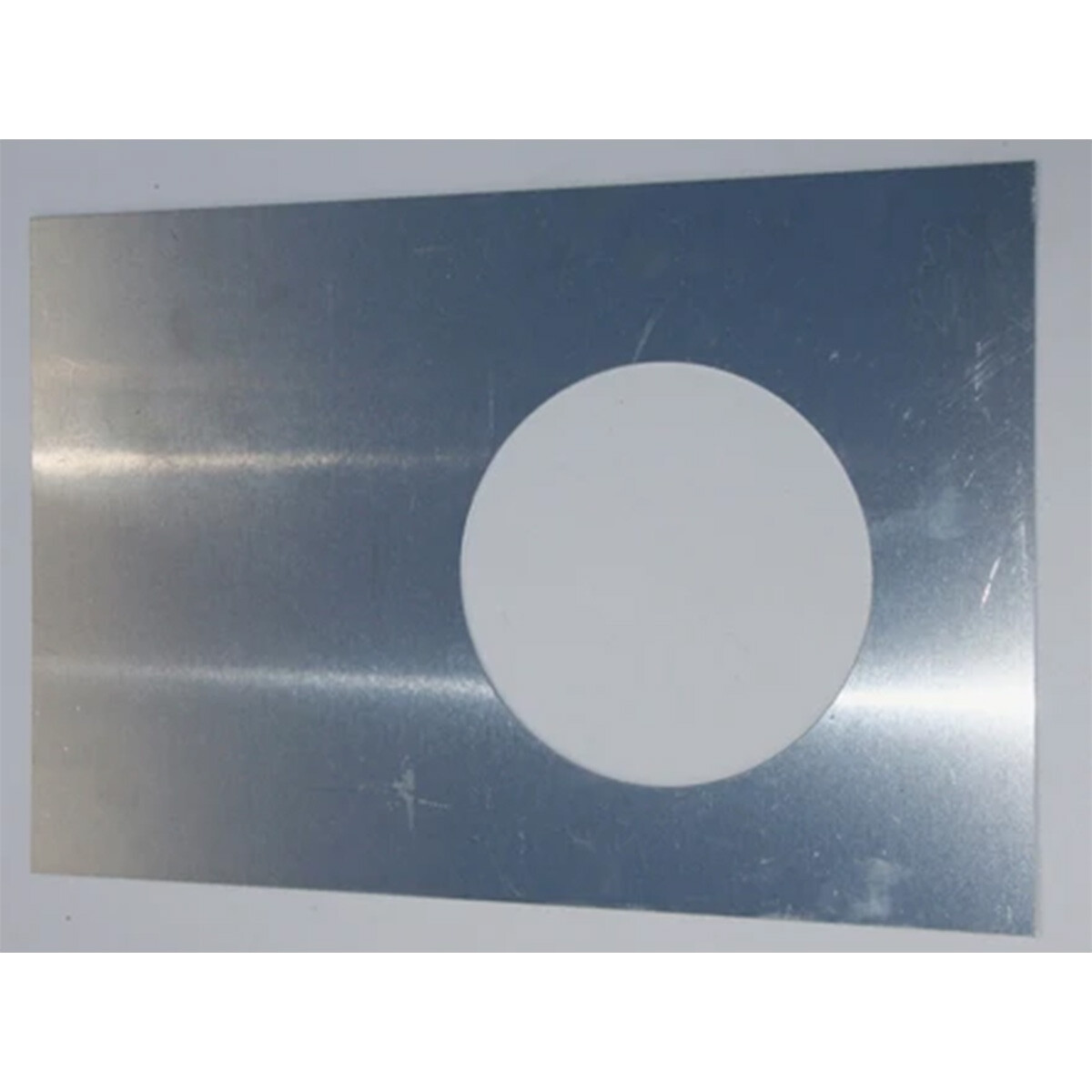 Rep. plade i aluminium med hul i midten