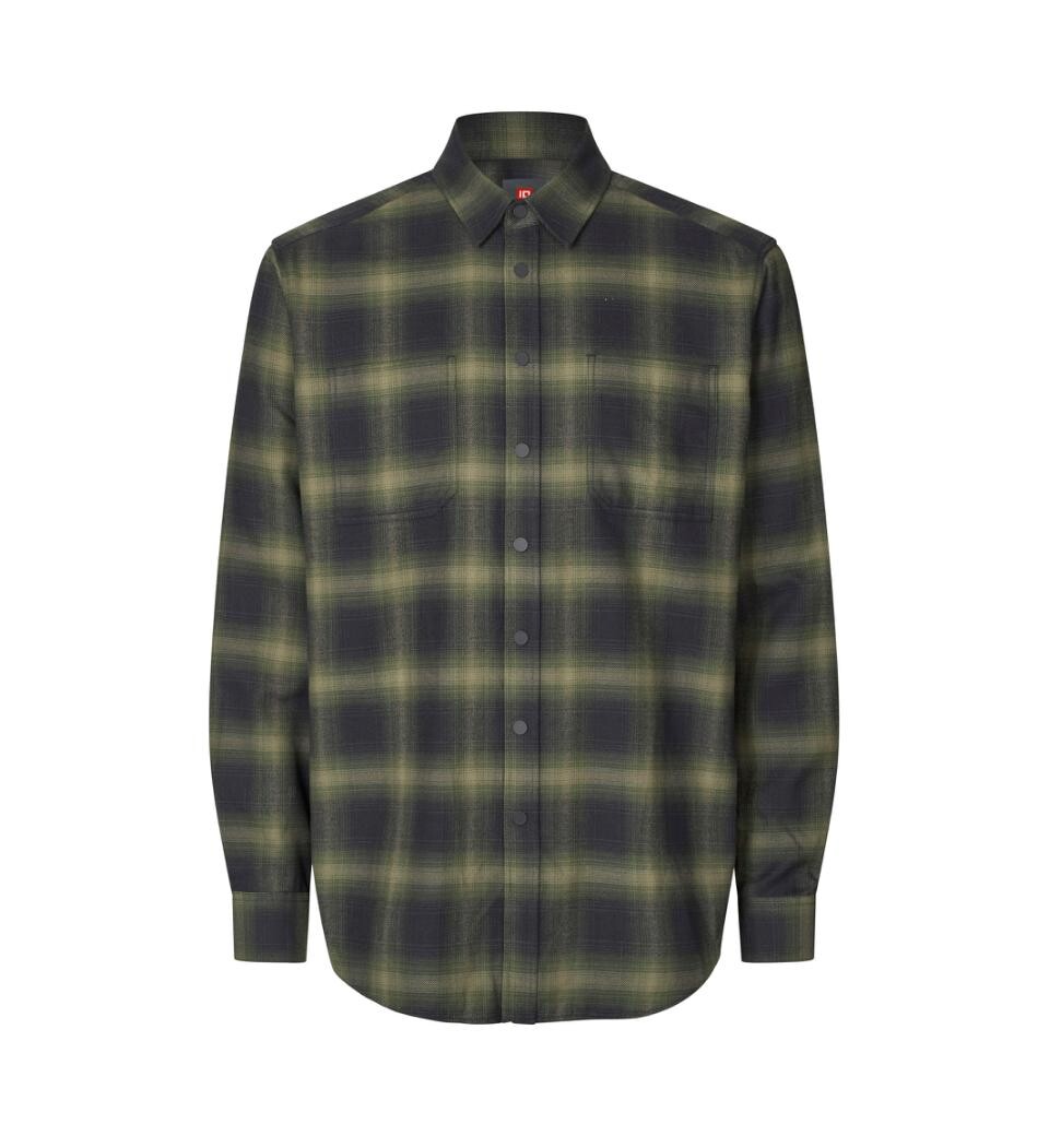 ID Seven Seas Flannel Skjorte (Oliven, 3XL)