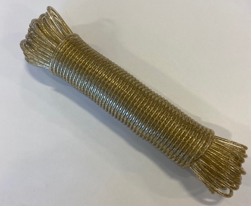 Tøjsnor plast med wire indlæg
