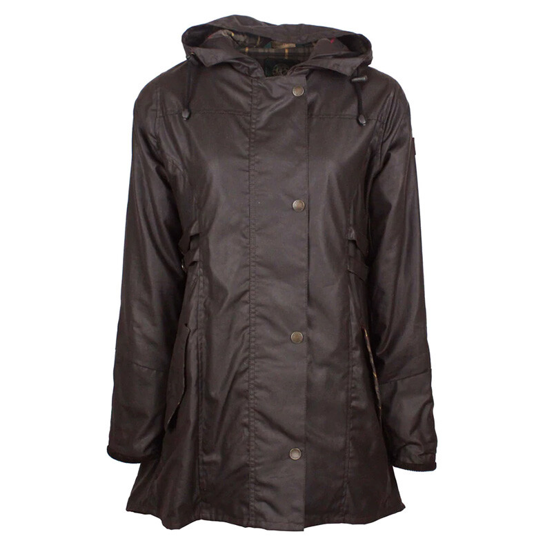 Oxford Blue Katrina Wax Jacket Brun Xs