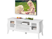 TV-Lowboard BAROQUE aus MDF in weiß, Breite 120 cm