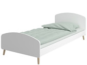 Bett GIGI im skandinavischen Design in weiß, 90x200 cm