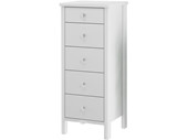 Kommode TICO 5 Schubladen MDF in weiß